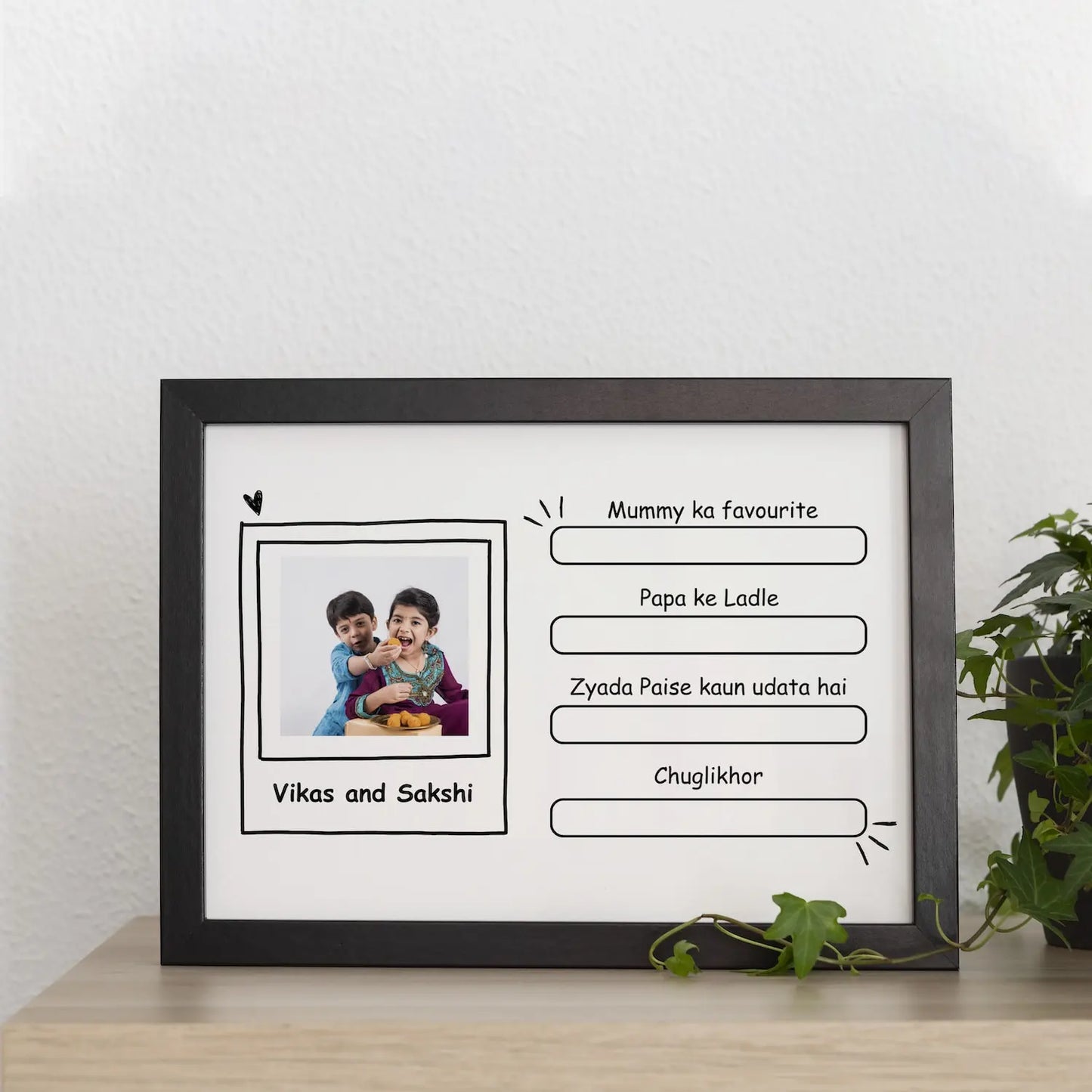 Bhai Behen Quiz Frame For Brother