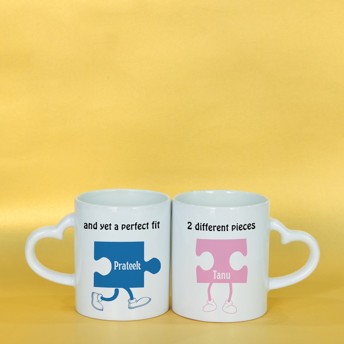 Personalized Puzzle Couple Mugs