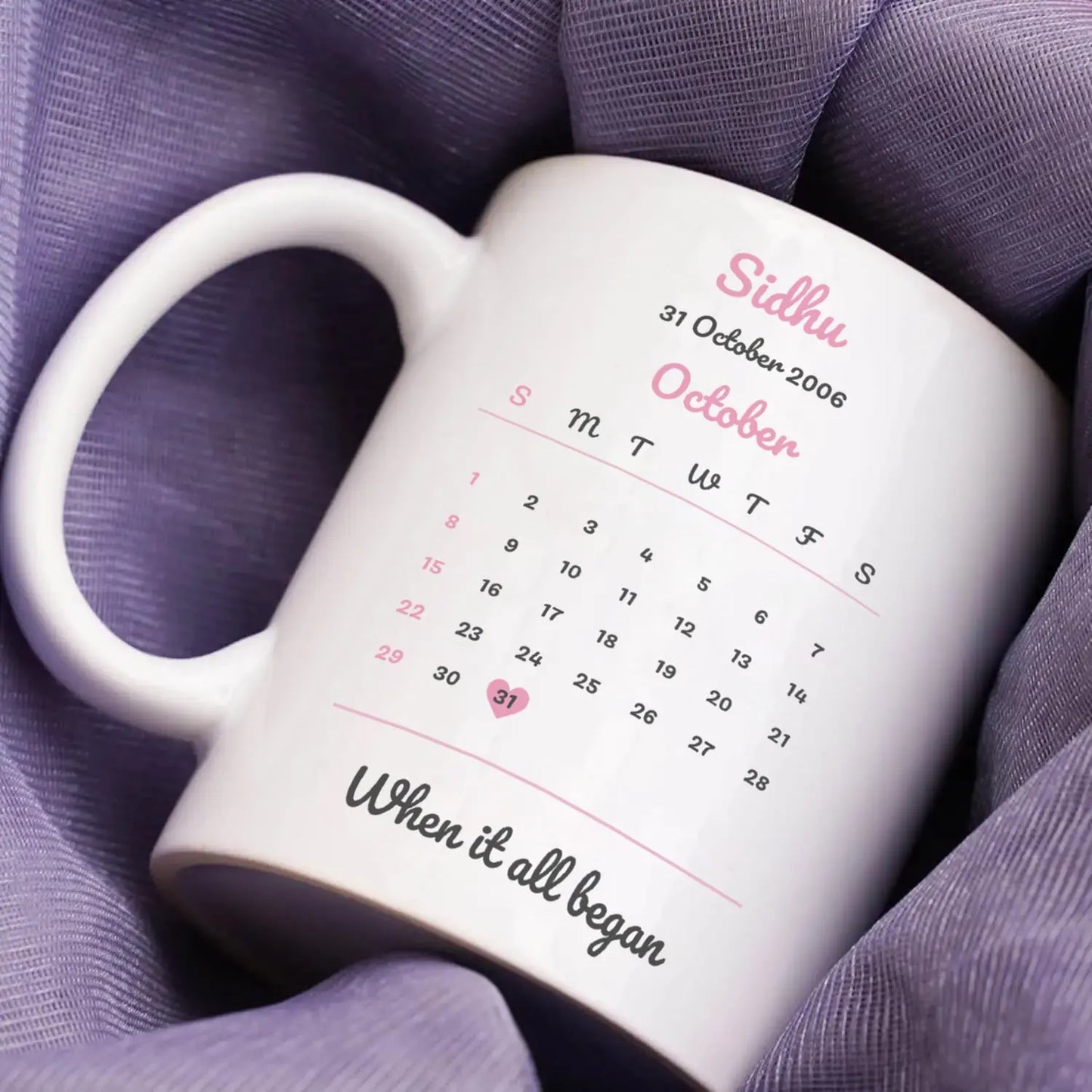 Personalized When It All Began Mug