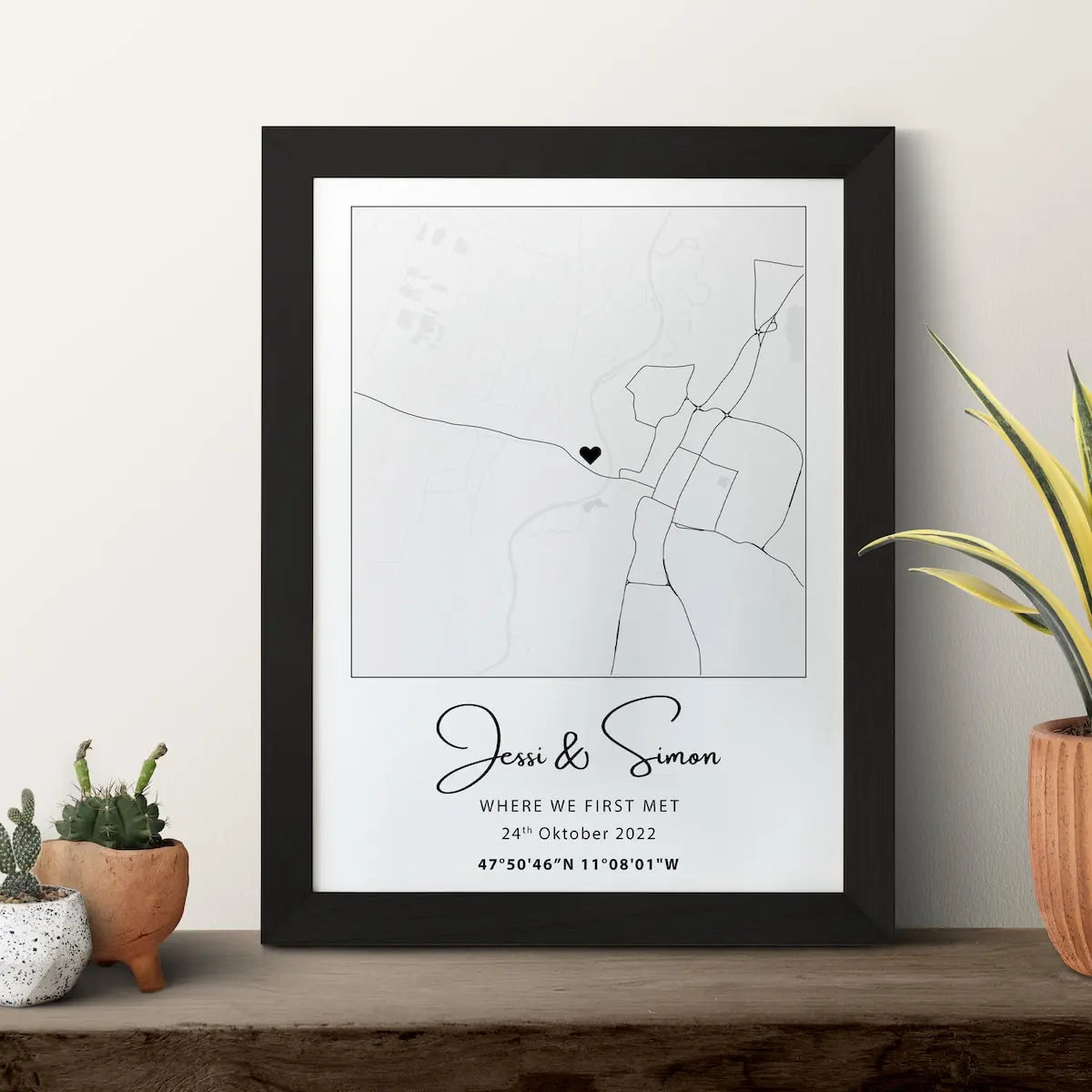 Personalized Where We First Met Frame