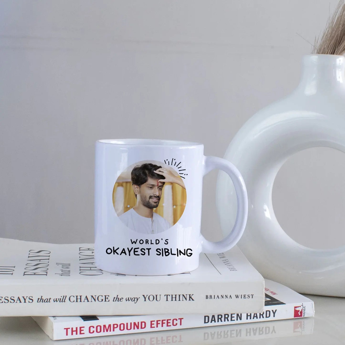 World's Okayest Sibling Personalized Mug For Brother