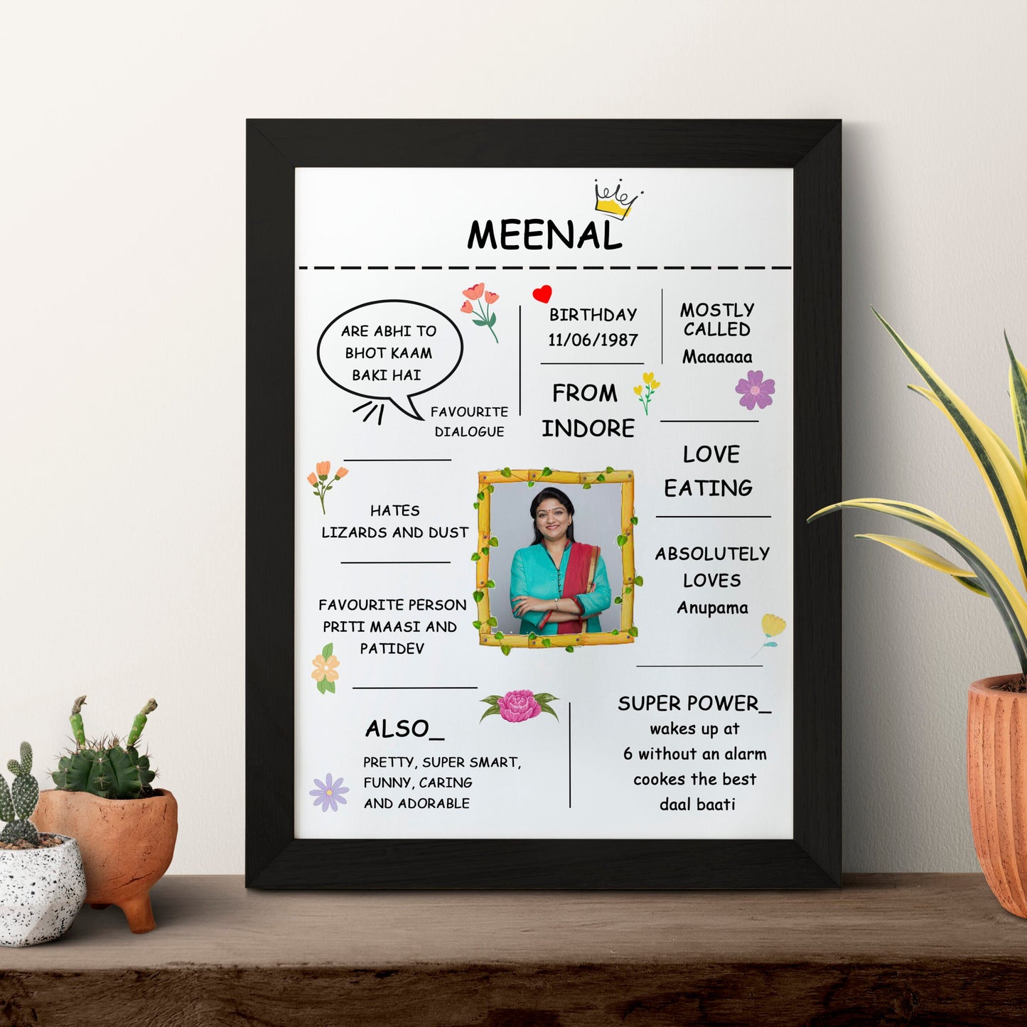 Customized All About Mom Frame