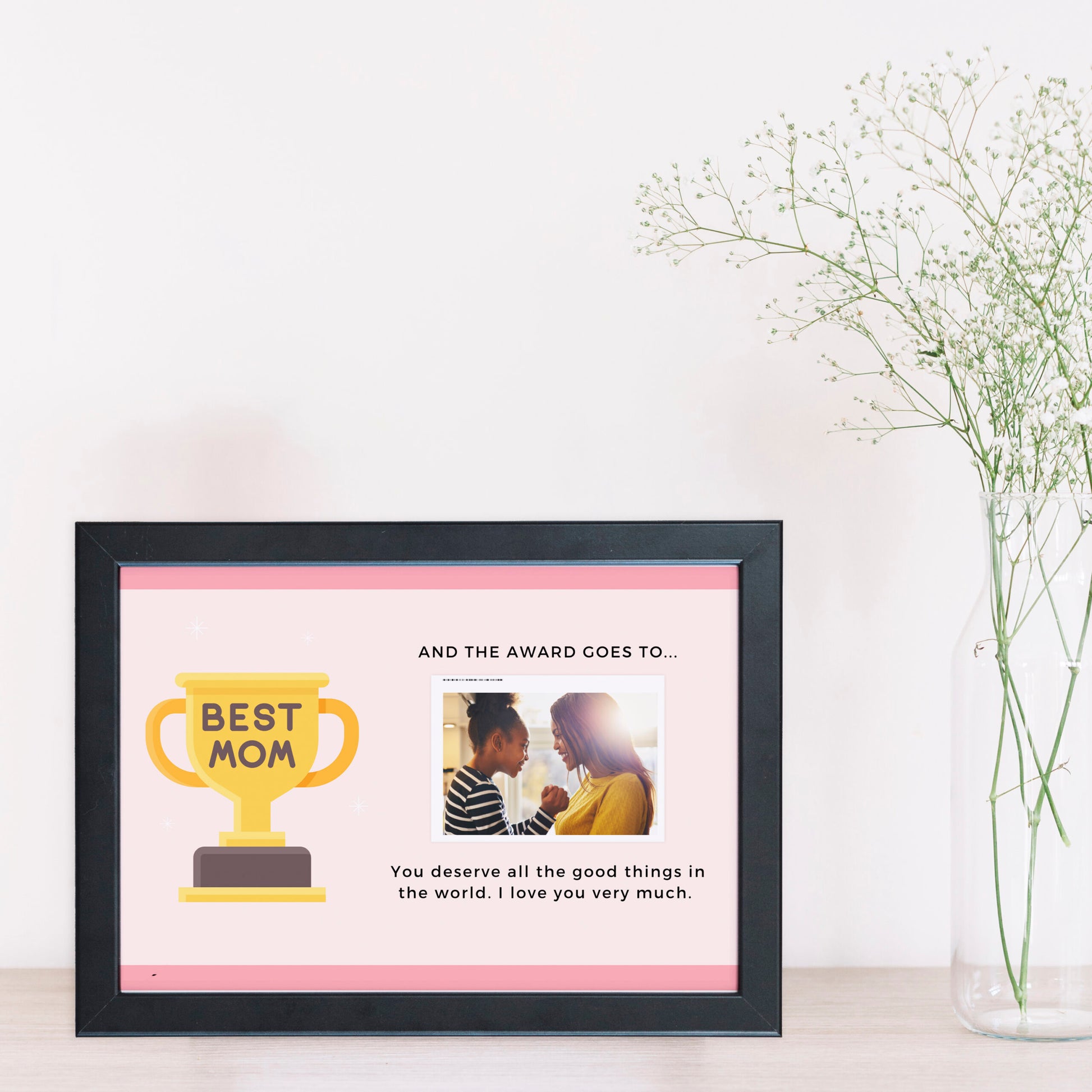 Customized Award Frame For Mom
