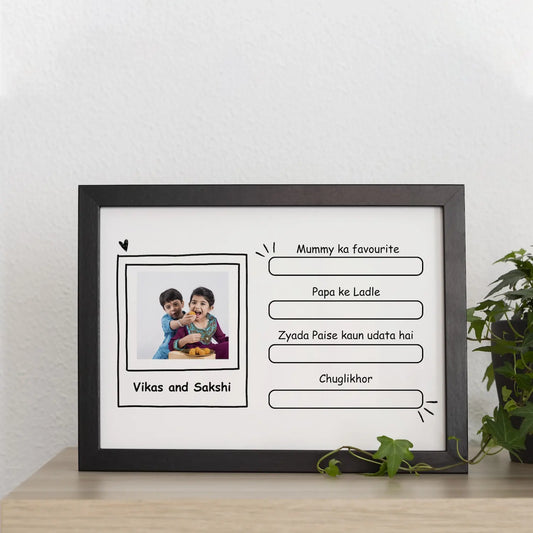 Bhai Behen Quiz Frame For Brother
