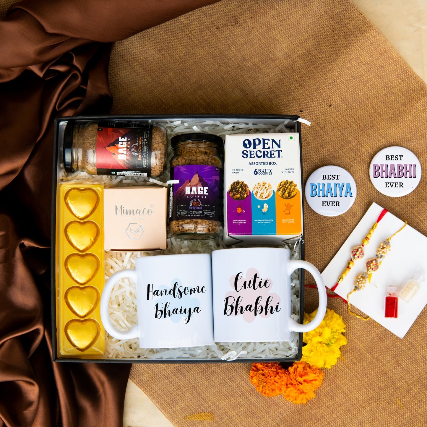 Coffee Lover Rakhi Gift Box for Bhaiya Bhabhi