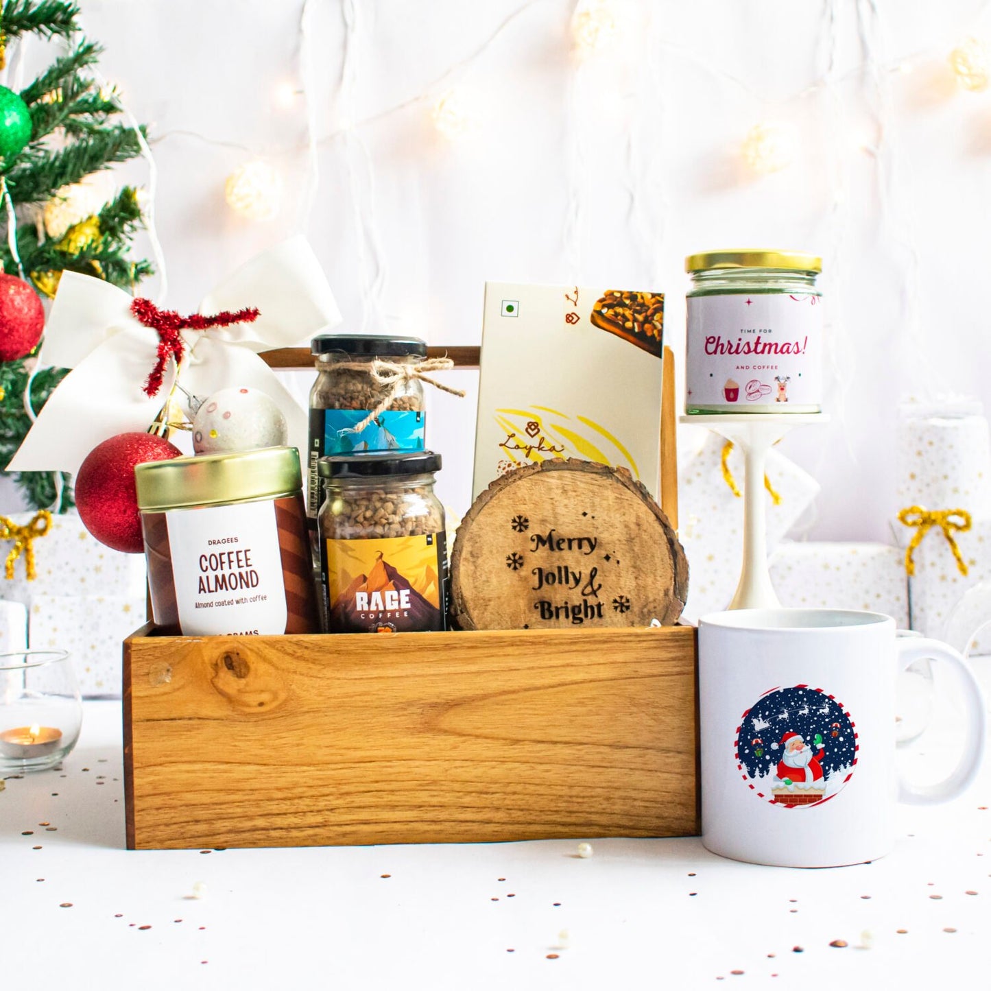 Cozy Coffee Christmas Eve Gift Basket