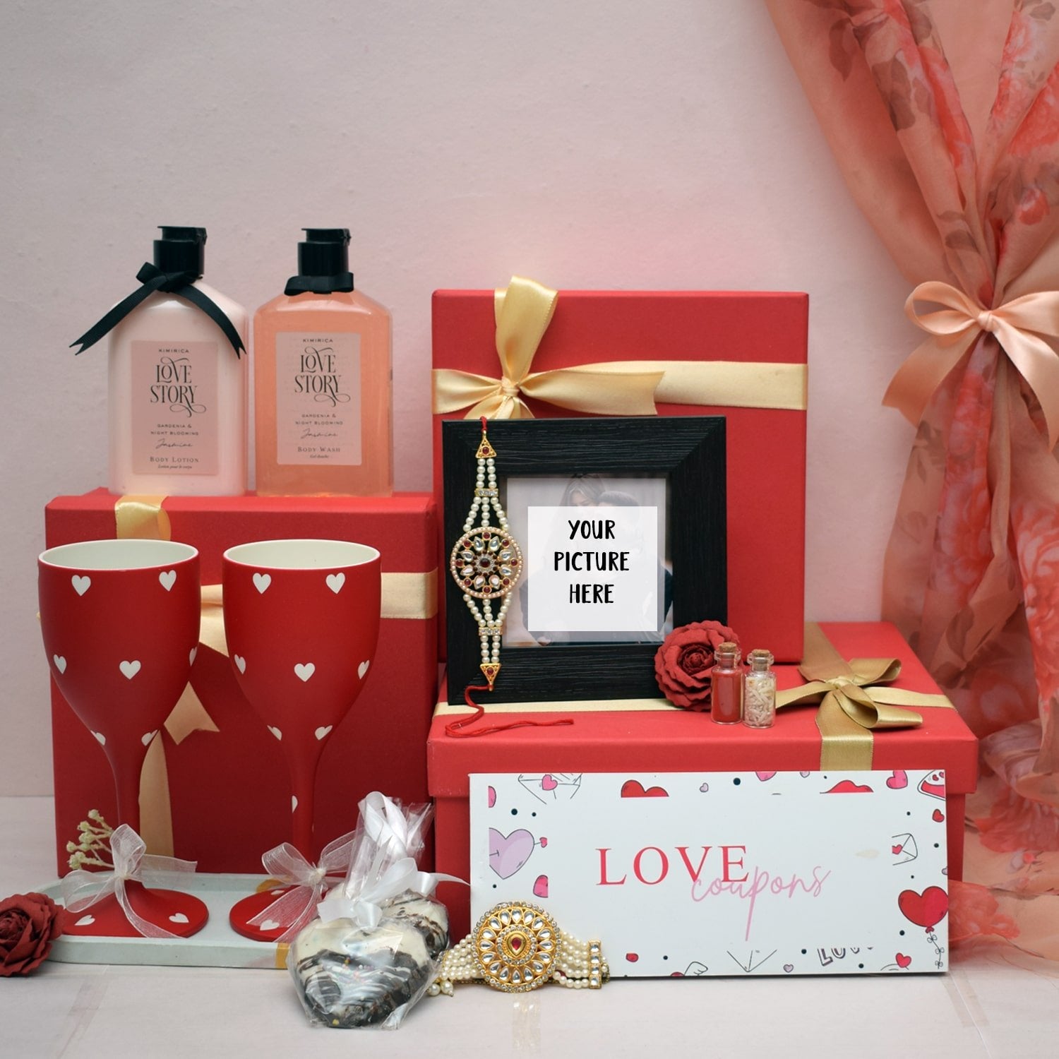 Rakhi Gift Hamper for So In Love Bhaiya Bhabhi