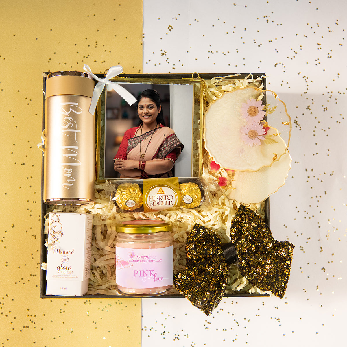 Golden Gift Hamper For Mom