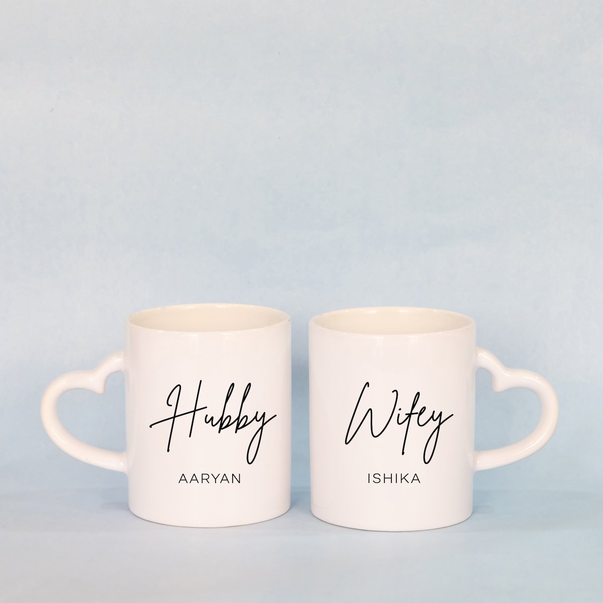 Personalized Her Hubby His Wifey Couple Mugs