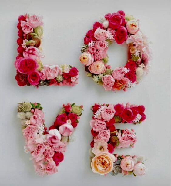 Love Floral Sign