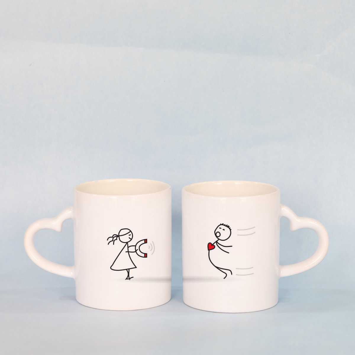 Personalized Love Magnet Couple Mugs