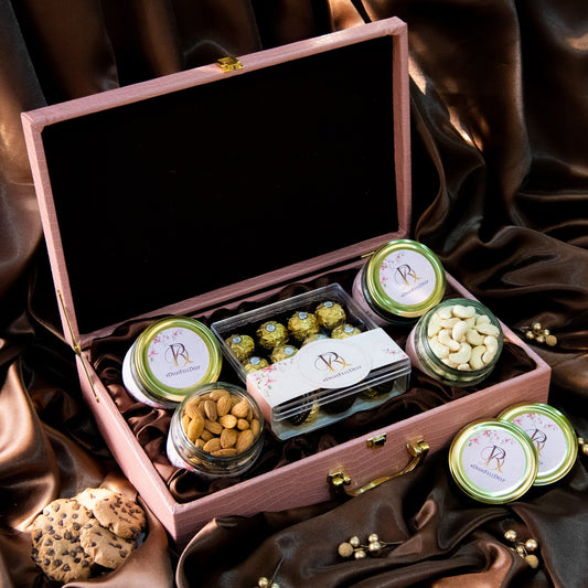 Glamorous Rose Gold Wedding Invitation Box