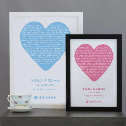 Personalized Heart Design Song Frame