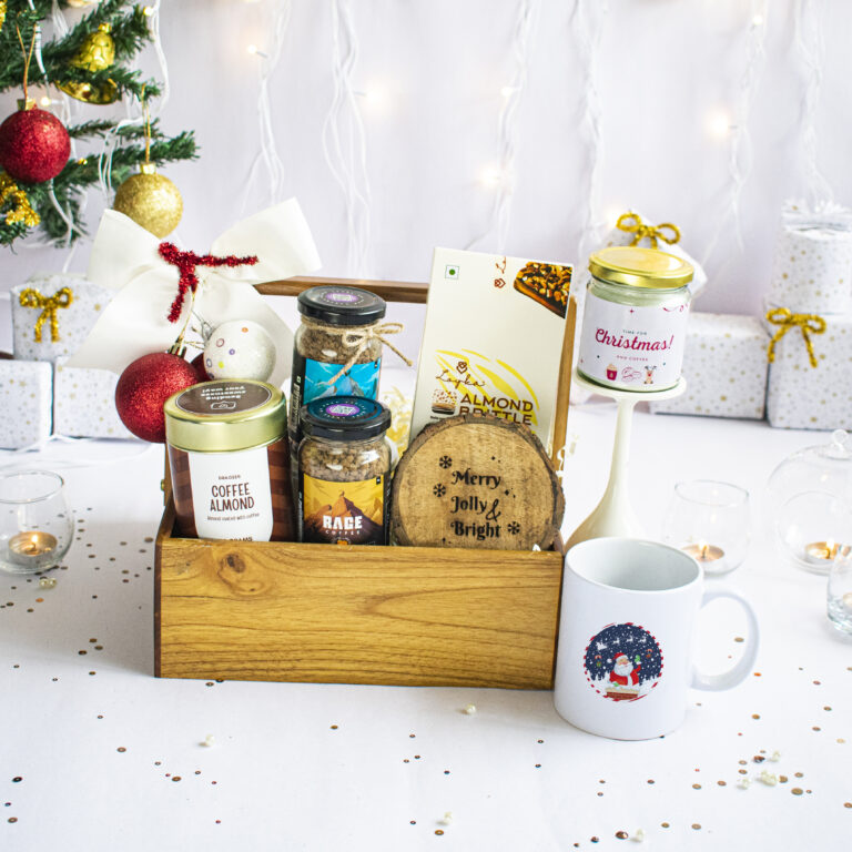 Cozy Coffee Christmas Eve Gift Basket