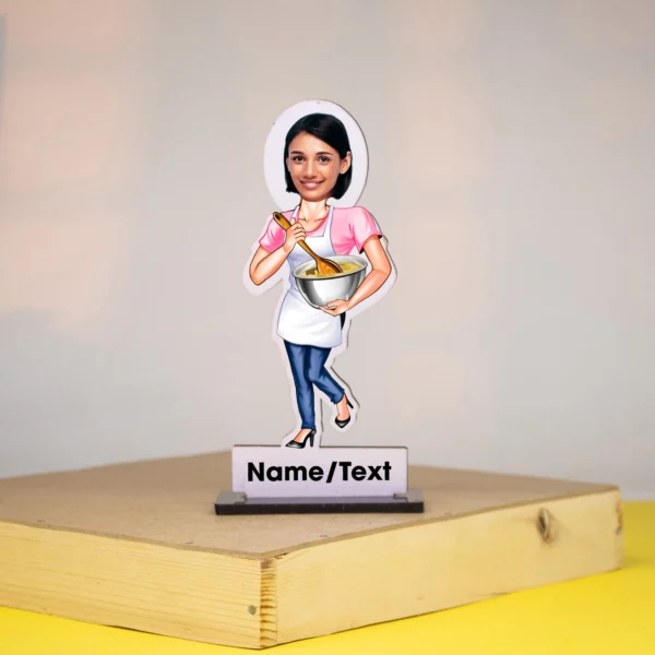 Personalized Baking Queen Caricature